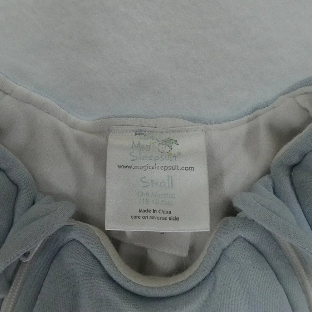 Baby‎ Merlin Magic Sleepsuit Small Blue Fleece 3-6  Months Sleep Sack Swaddle